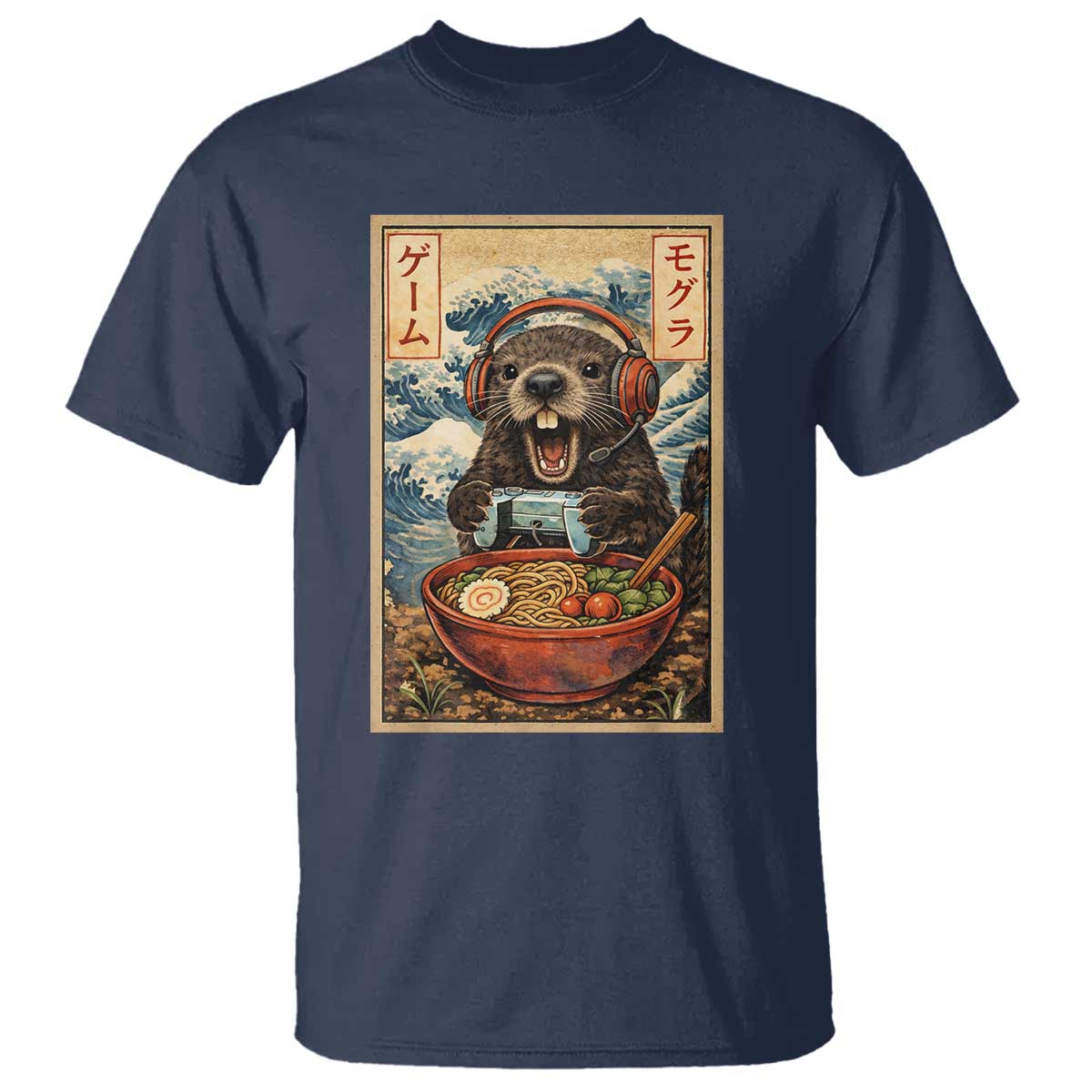 Cute Kawaii Gamer Groundhog T Shirt Funny Japanese Ramen Anime Otaku Fan Gift - Wonder Print Shop