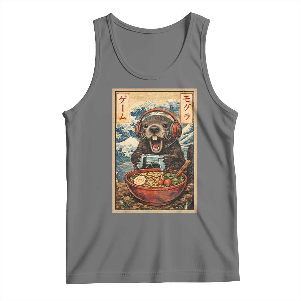 Cute Kawaii Gamer Groundhog Tank Top Funny Japanese Ramen Anime Otaku Fan Gift - Wonder Print Shop