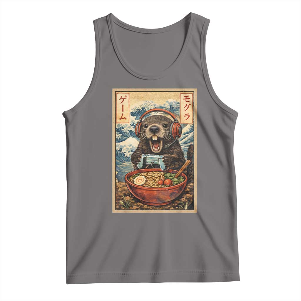 Cute Kawaii Gamer Groundhog Tank Top Funny Japanese Ramen Anime Otaku Fan Gift - Wonder Print Shop
