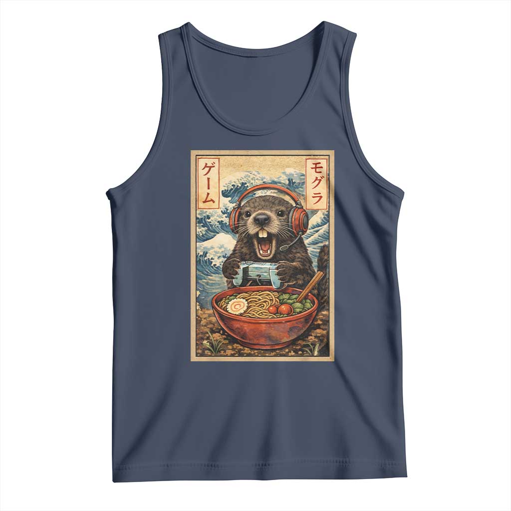 Cute Kawaii Gamer Groundhog Tank Top Funny Japanese Ramen Anime Otaku Fan Gift - Wonder Print Shop