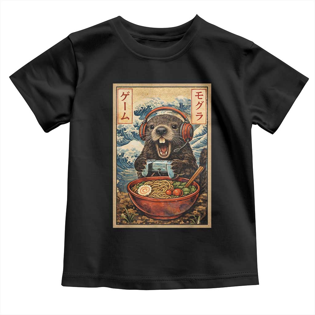 Cute Kawaii Gamer Groundhog Toddler T Shirt Funny Japanese Ramen Anime Otaku Fan Gift - Wonder Print Shop