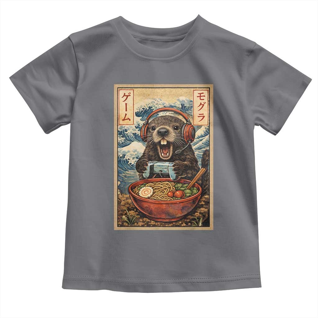 Cute Kawaii Gamer Groundhog Toddler T Shirt Funny Japanese Ramen Anime Otaku Fan Gift - Wonder Print Shop