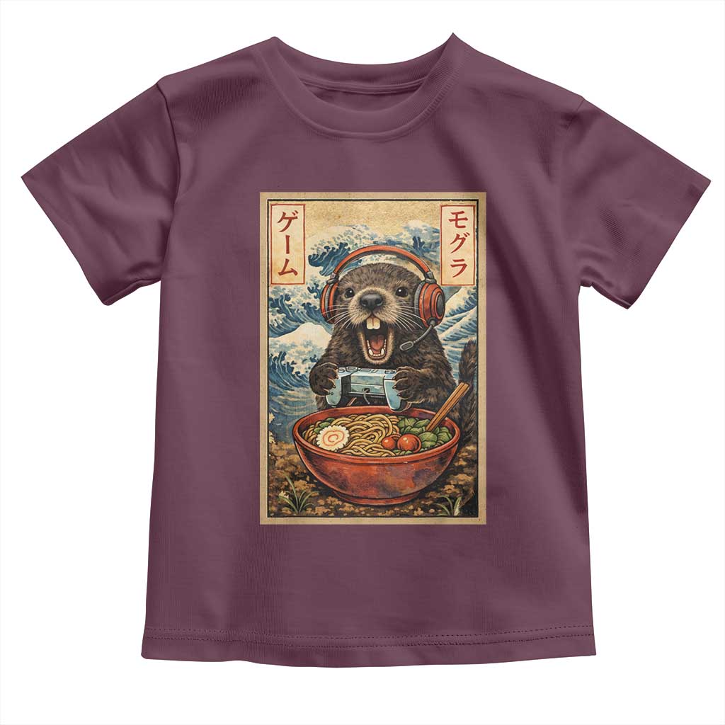 Cute Kawaii Gamer Groundhog Toddler T Shirt Funny Japanese Ramen Anime Otaku Fan Gift - Wonder Print Shop