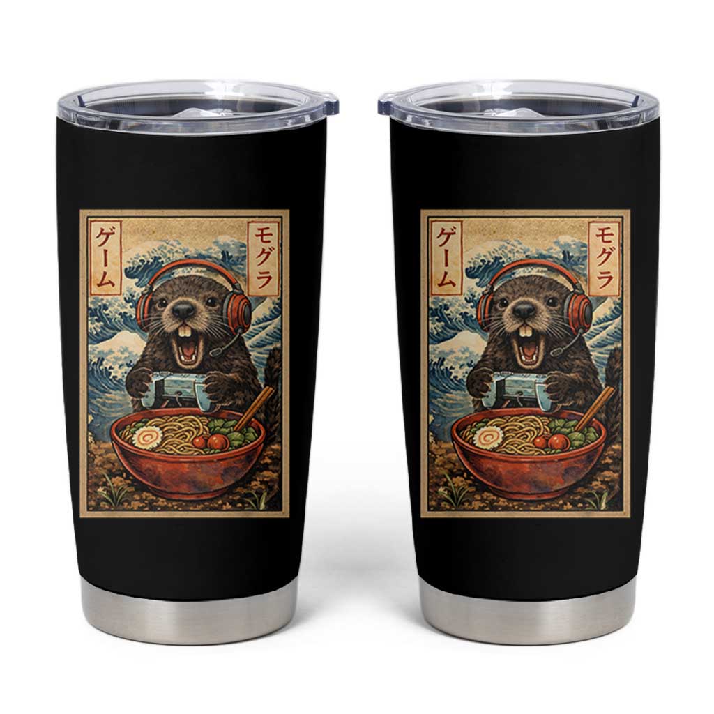 Cute Kawaii Gamer Groundhog Tumbler Cup Funny Japanese Ramen Anime Otaku Fan Gift - Wonder Print Shop