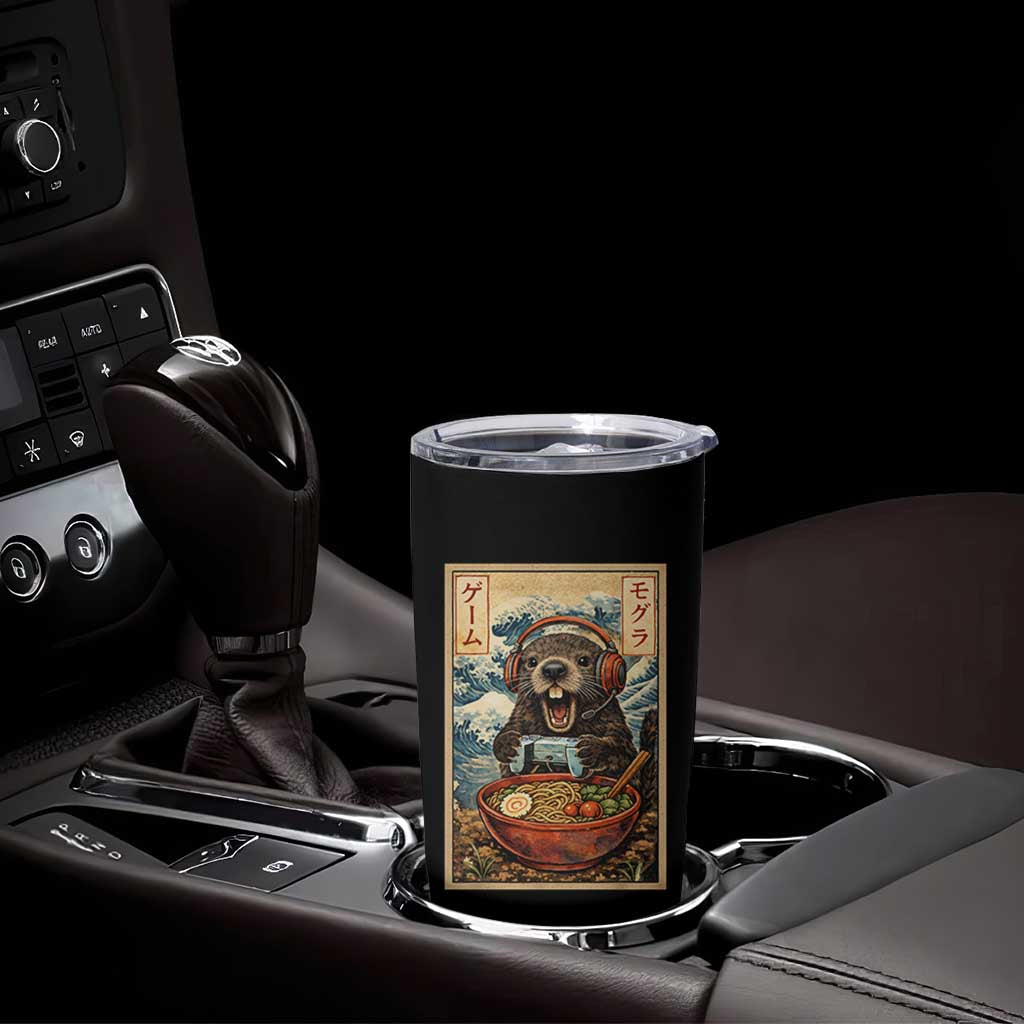 Cute Kawaii Gamer Groundhog Tumbler Cup Funny Japanese Ramen Anime Otaku Fan Gift - Wonder Print Shop