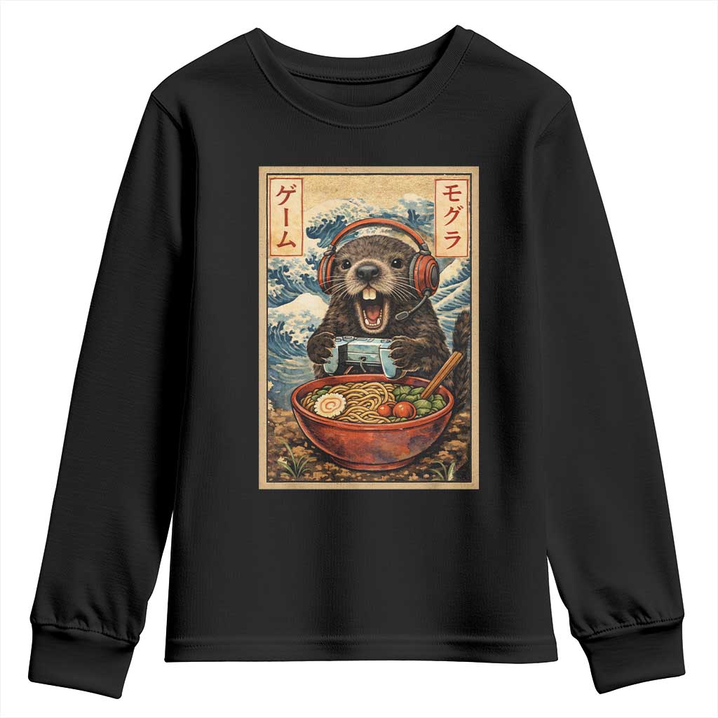 Cute Kawaii Gamer Groundhog Youth Sweatshirt Funny Japanese Ramen Anime Otaku Fan Gift - Wonder Print Shop