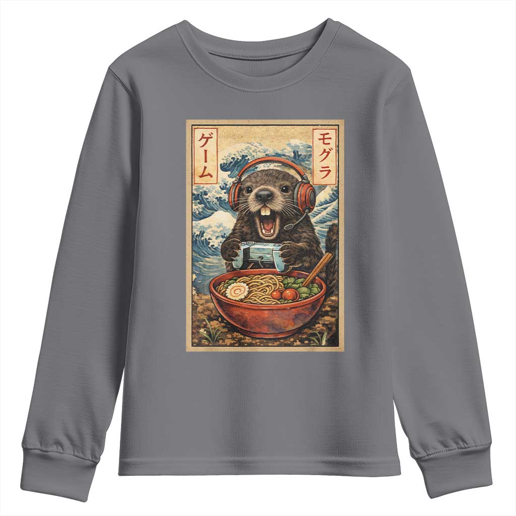 Cute Kawaii Gamer Groundhog Youth Sweatshirt Funny Japanese Ramen Anime Otaku Fan Gift - Wonder Print Shop
