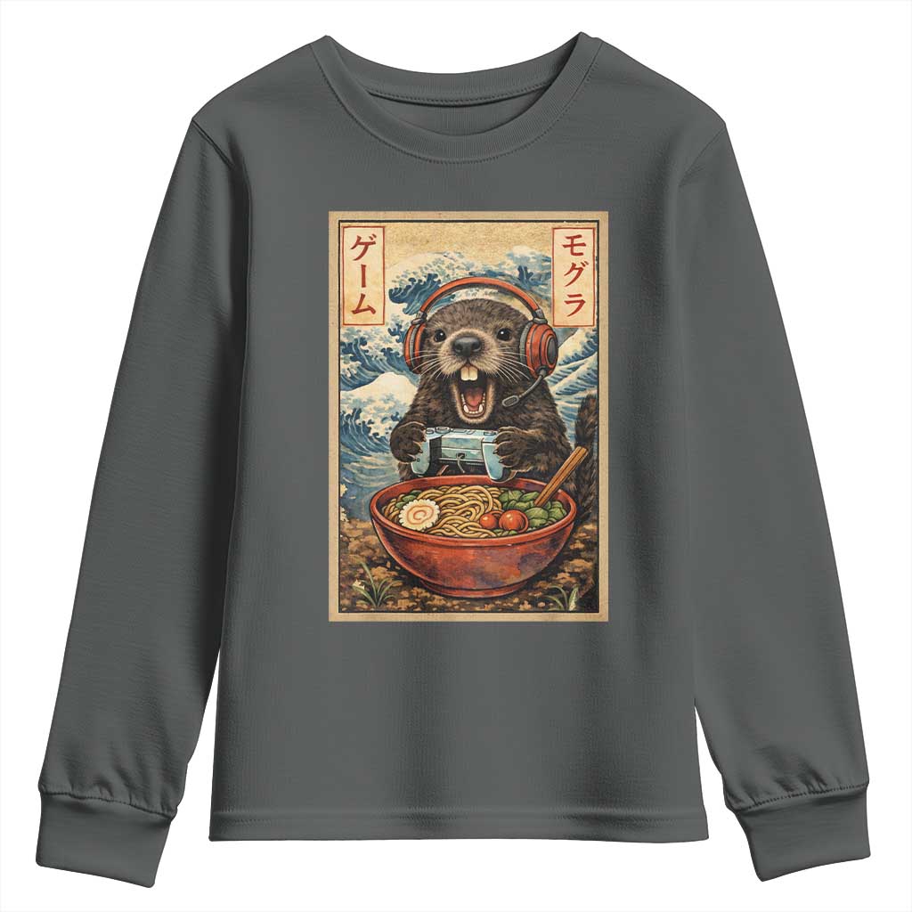 Cute Kawaii Gamer Groundhog Youth Sweatshirt Funny Japanese Ramen Anime Otaku Fan Gift - Wonder Print Shop