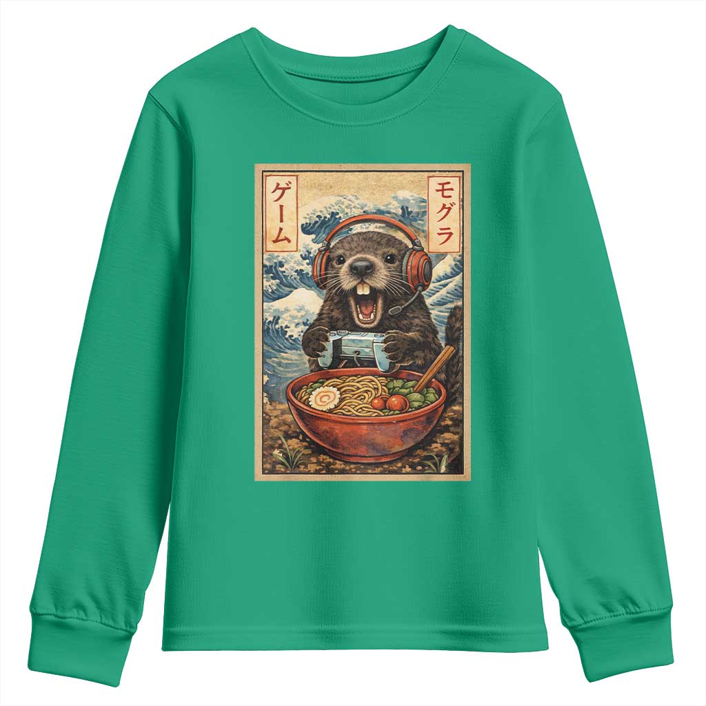 Cute Kawaii Gamer Groundhog Youth Sweatshirt Funny Japanese Ramen Anime Otaku Fan Gift - Wonder Print Shop