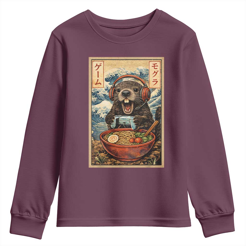 Cute Kawaii Gamer Groundhog Youth Sweatshirt Funny Japanese Ramen Anime Otaku Fan Gift - Wonder Print Shop