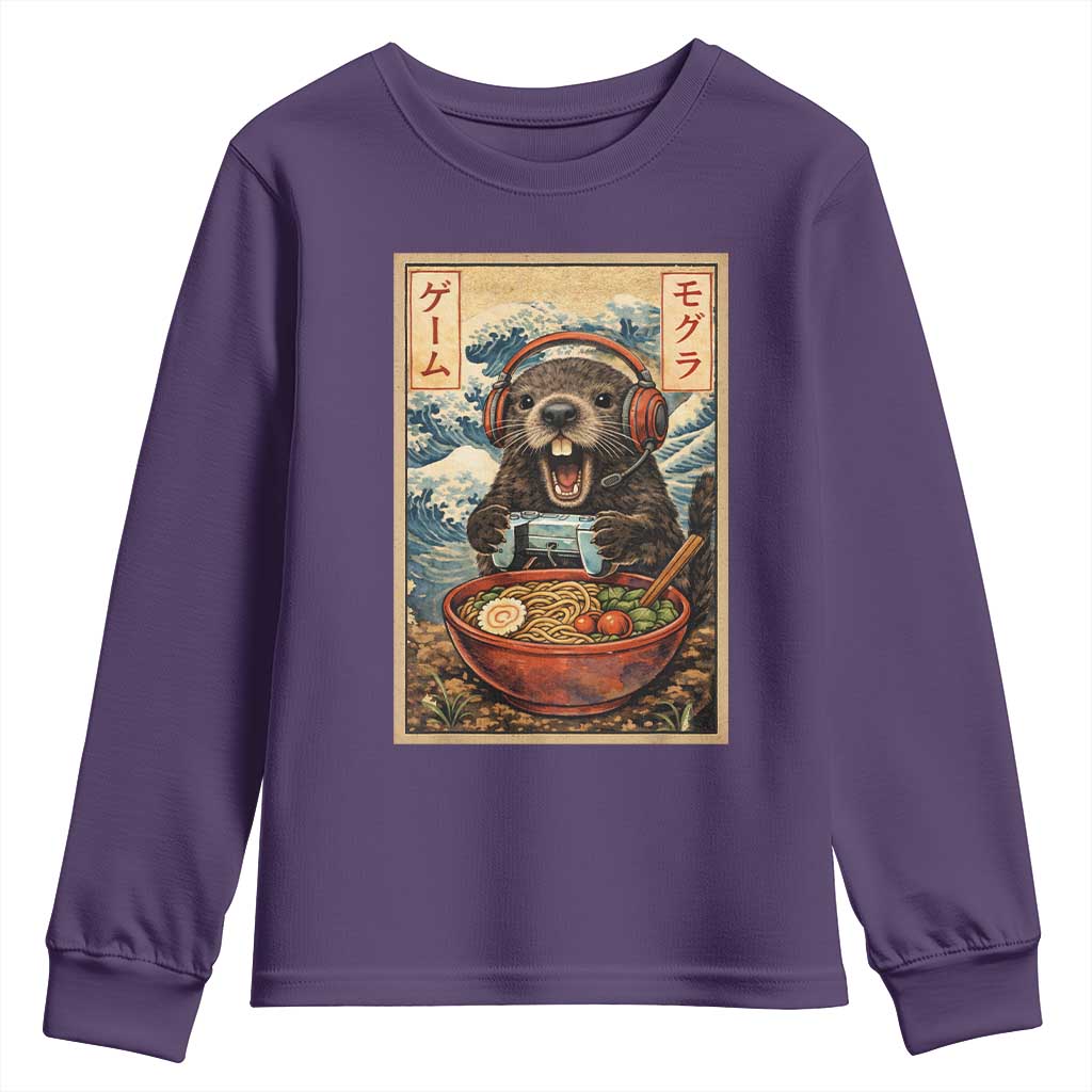 Cute Kawaii Gamer Groundhog Youth Sweatshirt Funny Japanese Ramen Anime Otaku Fan Gift - Wonder Print Shop
