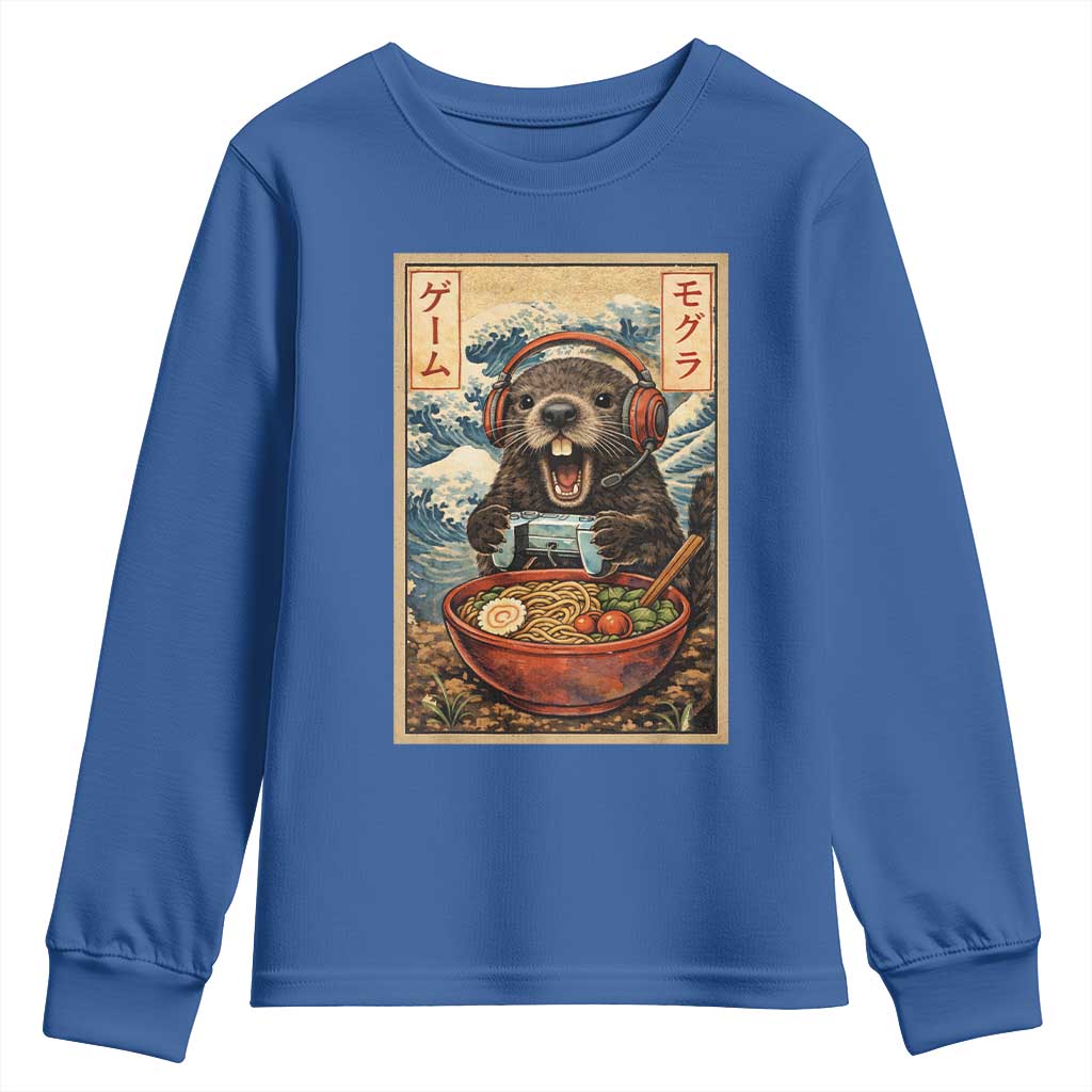 Cute Kawaii Gamer Groundhog Youth Sweatshirt Funny Japanese Ramen Anime Otaku Fan Gift - Wonder Print Shop