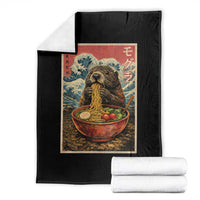 Japanese Groundhog Ramen Noodles Throw Blanket Funny Kawaii Anime - Wonder Print Shop