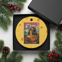 Japanese Groundhog Ramen Noodles Ceramic Ornament Funny Kawaii Anime - Wonder Print Shop