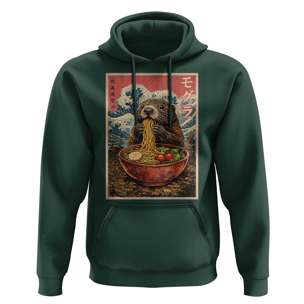 Japanese Groundhog Ramen Noodles Hoodie Funny Kawaii Anime - Wonder Print Shop