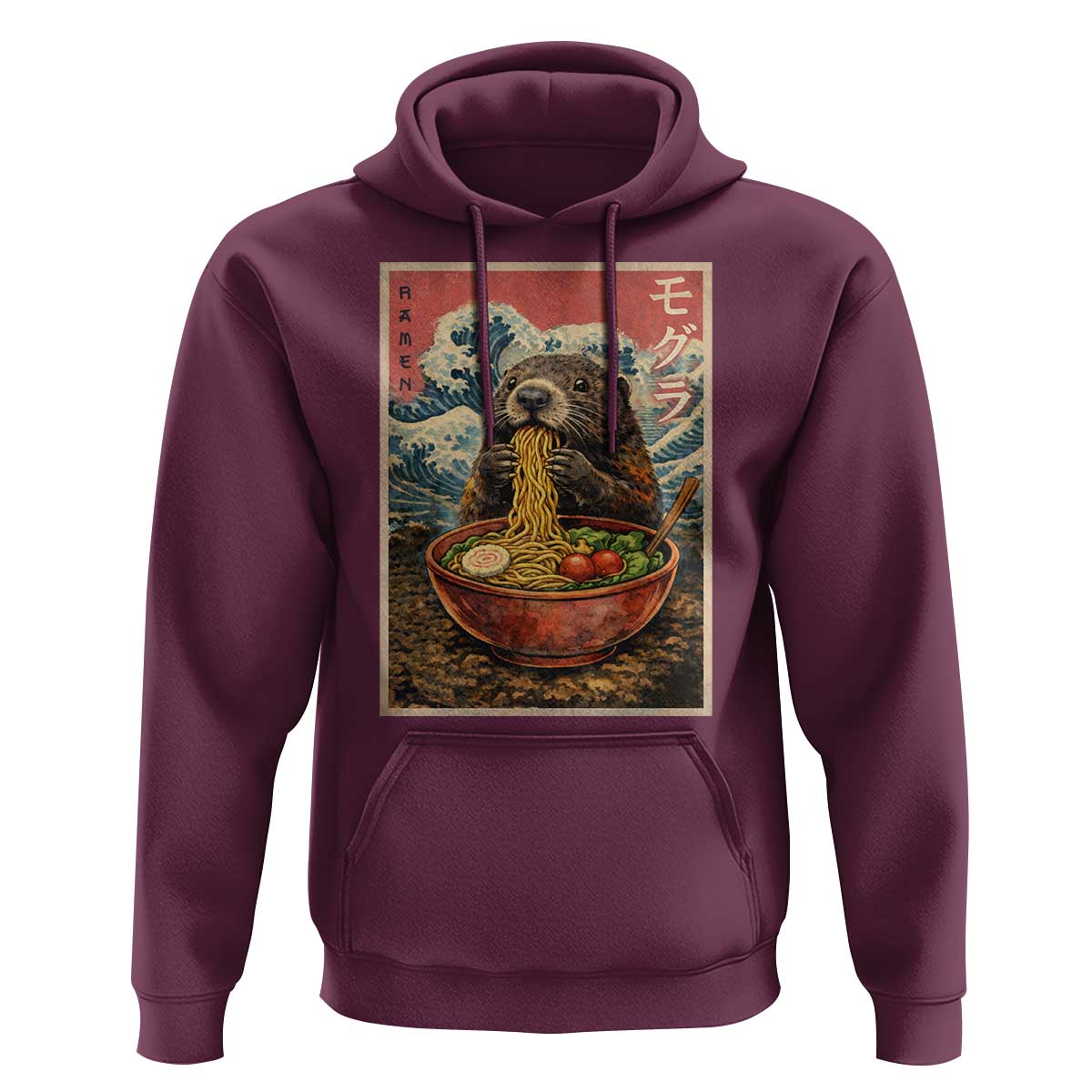 Japanese Groundhog Ramen Noodles Hoodie Funny Kawaii Anime - Wonder Print Shop