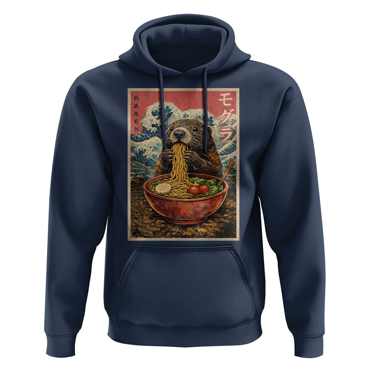 Japanese Groundhog Ramen Noodles Hoodie Funny Kawaii Anime - Wonder Print Shop
