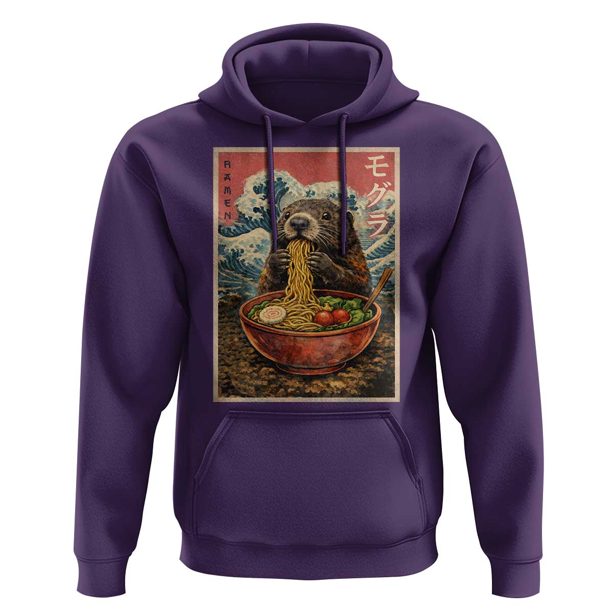 Japanese Groundhog Ramen Noodles Hoodie Funny Kawaii Anime - Wonder Print Shop