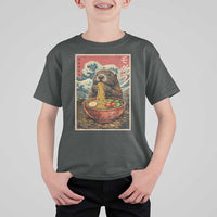 Japanese Groundhog Ramen Noodles T Shirt For Kid Funny Kawaii Anime - Wonder Print Shop