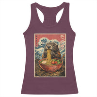Japanese Groundhog Ramen Noodles Racerback Tank Top Funny Kawaii Anime - Wonder Print Shop