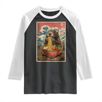Japanese Groundhog Ramen Noodles Raglan Shirt Funny Kawaii Anime - Wonder Print Shop