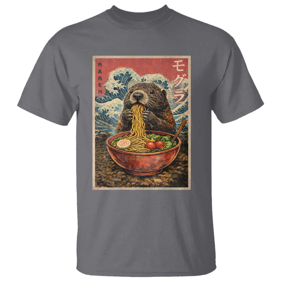 Japanese Groundhog Ramen Noodles T Shirt Funny Kawaii Anime - Wonder Print Shop