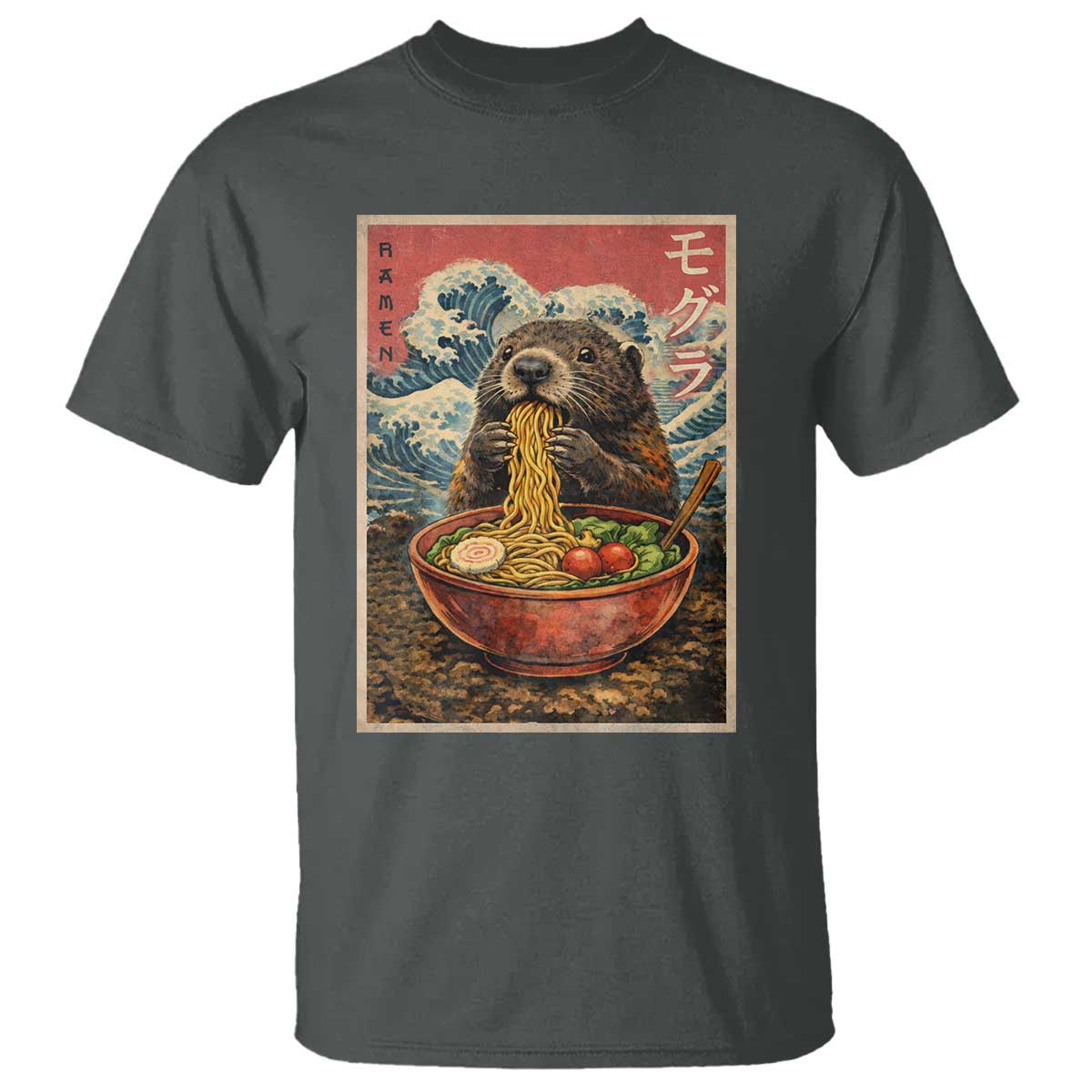 Japanese Groundhog Ramen Noodles T Shirt Funny Kawaii Anime - Wonder Print Shop