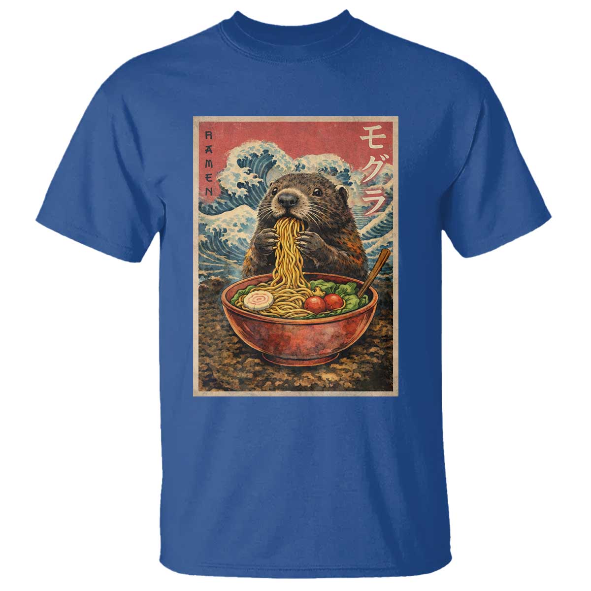 Japanese Groundhog Ramen Noodles T Shirt Funny Kawaii Anime - Wonder Print Shop