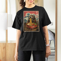 Japanese Groundhog Ramen Noodles T Shirt For Women Funny Kawaii Anime - Wonder Print Shop