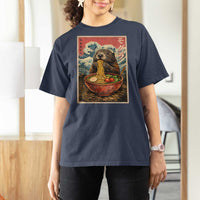 Japanese Groundhog Ramen Noodles T Shirt For Women Funny Kawaii Anime - Wonder Print Shop