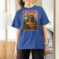 Japanese Groundhog Ramen Noodles T Shirt For Women Funny Kawaii Anime - Wonder Print Shop