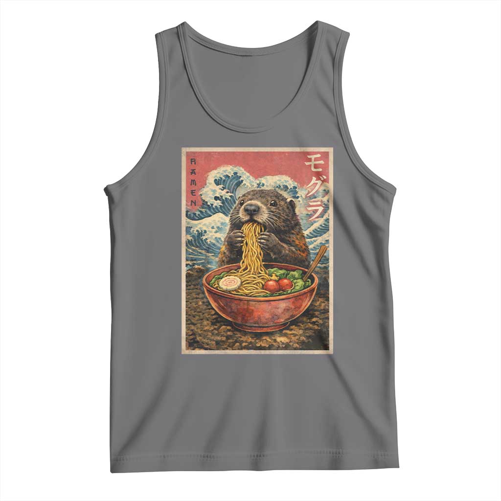 Japanese Groundhog Ramen Noodles Tank Top Funny Kawaii Anime - Wonder Print Shop