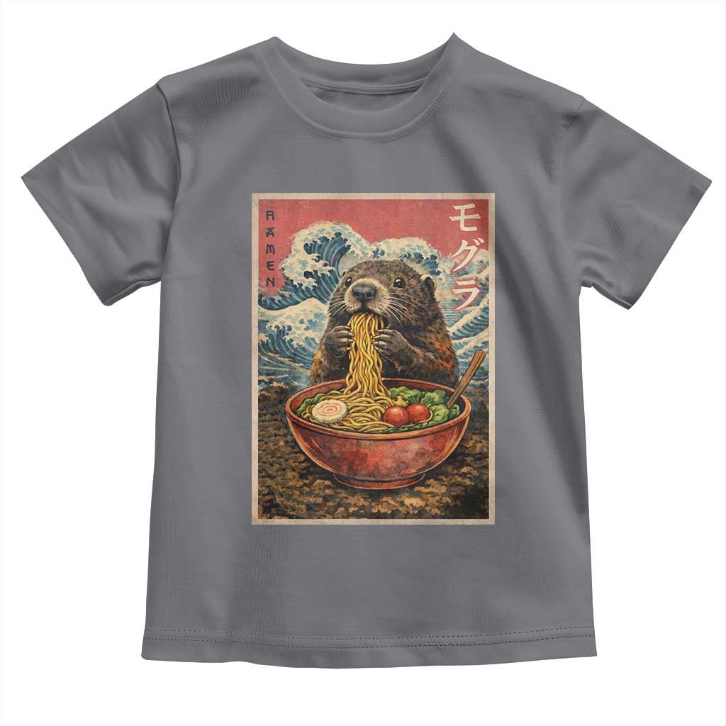 Japanese Groundhog Ramen Noodles Toddler T Shirt Funny Kawaii Anime - Wonder Print Shop