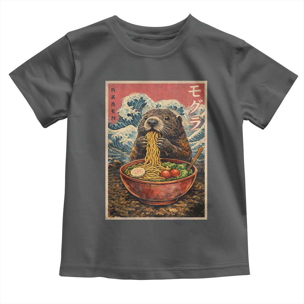 Japanese Groundhog Ramen Noodles Toddler T Shirt Funny Kawaii Anime - Wonder Print Shop