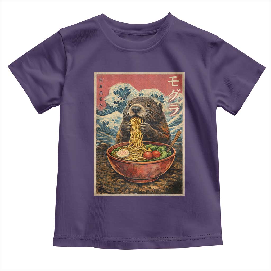 Japanese Groundhog Ramen Noodles Toddler T Shirt Funny Kawaii Anime - Wonder Print Shop