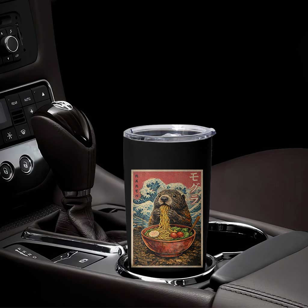Japanese Groundhog Ramen Noodles Tumbler Cup Funny Kawaii Anime - Wonder Print Shop