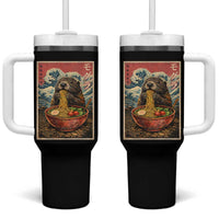 Japanese Groundhog Ramen Noodles Tumbler With Handle Funny Kawaii Anime - Wonder Print Shop