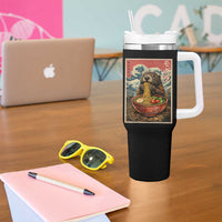 Japanese Groundhog Ramen Noodles Tumbler With Handle Funny Kawaii Anime - Wonder Print Shop