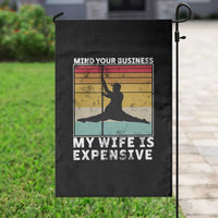 Sarcastic Husband Garden Flag Retro Mind Your Business My Wife Is Expensive - Wonder Print Shop