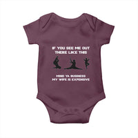 Sarcastic Husband Baby Onesie Mind Your Business My Wife Is Expensive - Wonder Print Shop