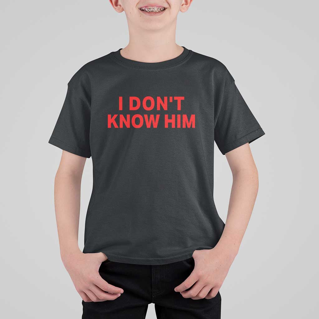 Funny Couple Matching T Shirt For Kid I Don't Know Him Couples She's My Soulmate - Wonder Print Shop