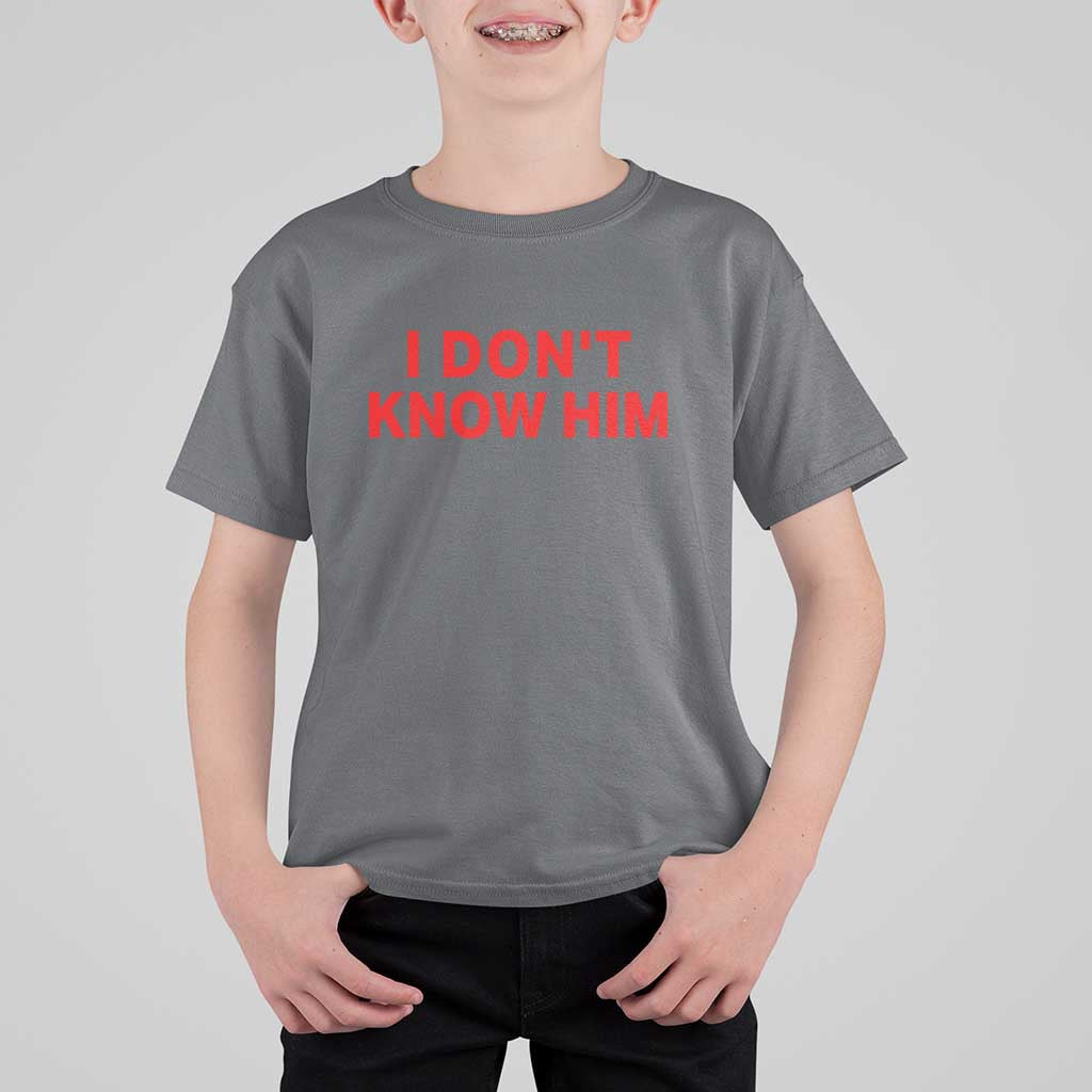 Funny Couple Matching T Shirt For Kid I Don't Know Him Couples She's My Soulmate - Wonder Print Shop