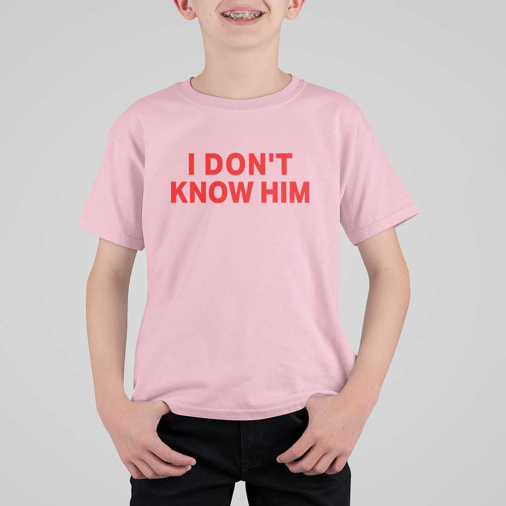 Funny Couple Matching T Shirt For Kid I Don't Know Him Couples She's My Soulmate - Wonder Print Shop