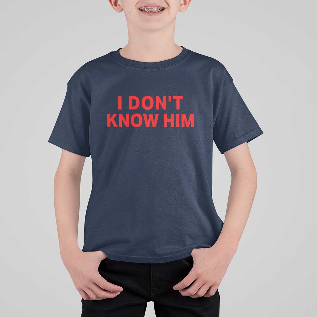 Funny Couple Matching T Shirt For Kid I Don't Know Him Couples She's My Soulmate - Wonder Print Shop