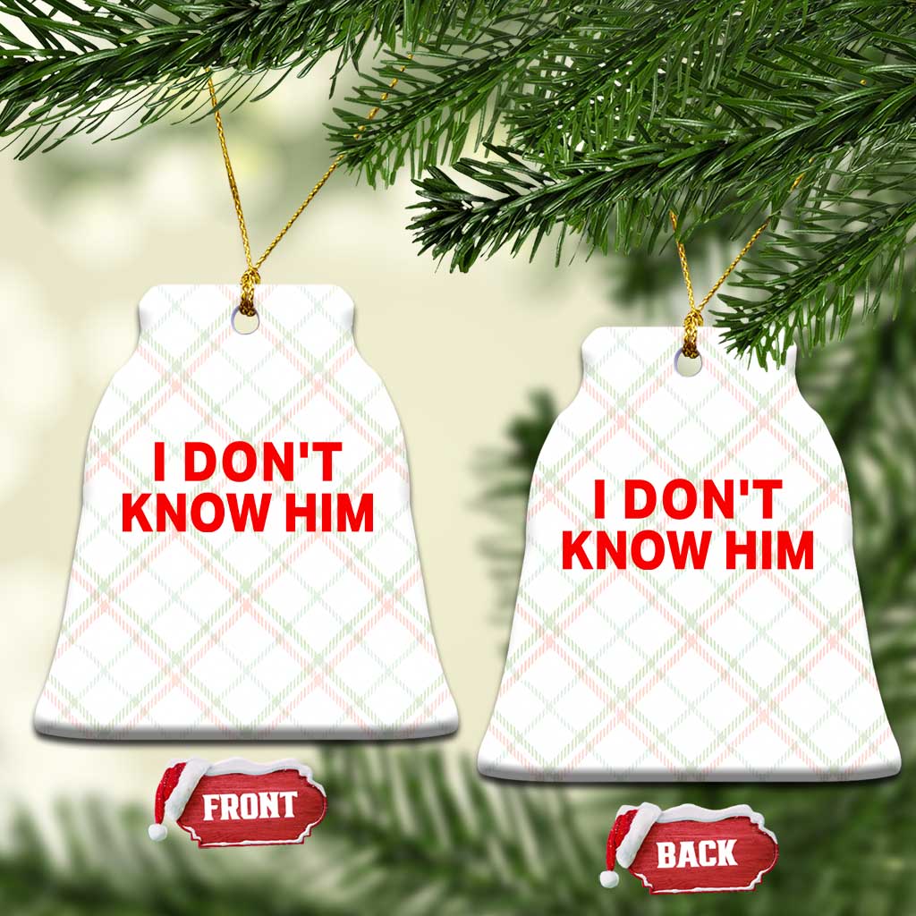 Funny Couple Matching Ceramic Ornament I Don't Know Him Couples She's My Soulmate - Wonder Print Shop