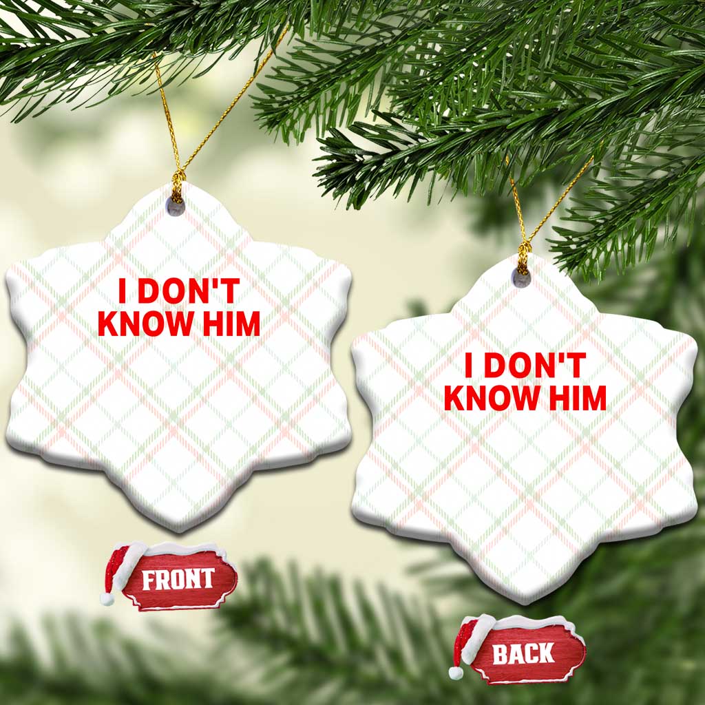 Funny Couple Matching Ceramic Ornament I Don't Know Him Couples She's My Soulmate - Wonder Print Shop