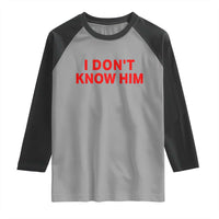 Funny Couple Matching Raglan Shirt I Don't Know Him Couples She's My Soulmate - Wonder Print Shop