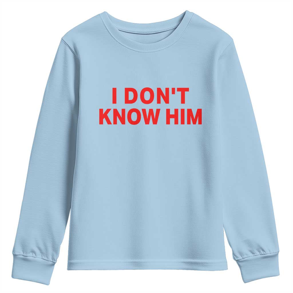 Funny Couple Matching Youth Sweatshirt I Don't Know Him Couples She's My Soulmate - Wonder Print Shop