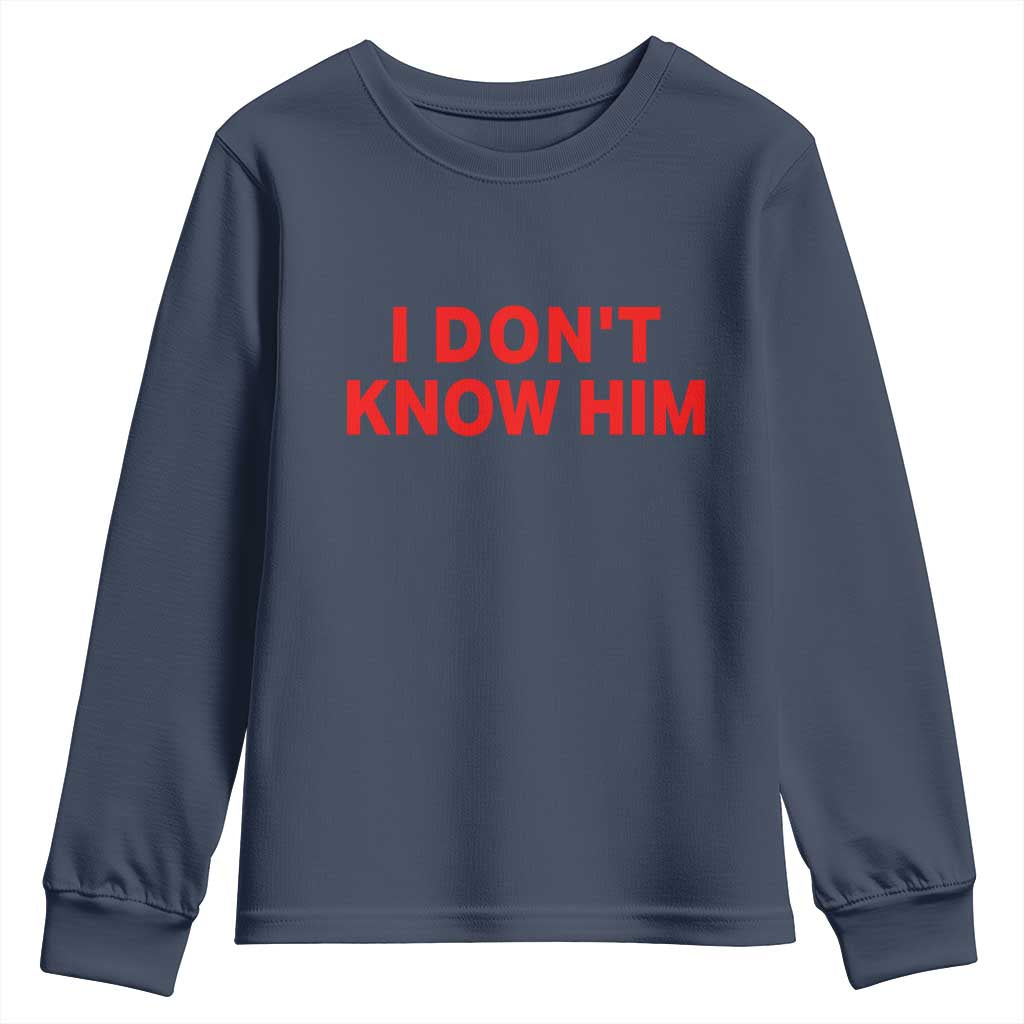Funny Couple Matching Youth Sweatshirt I Don't Know Him Couples She's My Soulmate - Wonder Print Shop