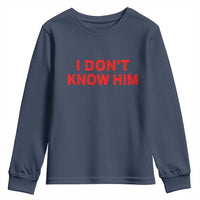 Funny Couple Matching Youth Sweatshirt I Don't Know Him Couples She's My Soulmate - Wonder Print Shop
